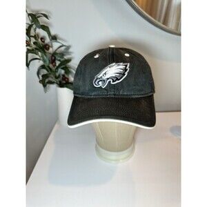 Philadelphia Eagles NFL Hat Faded Washed Green  Dad Cap White Trim Adjustable